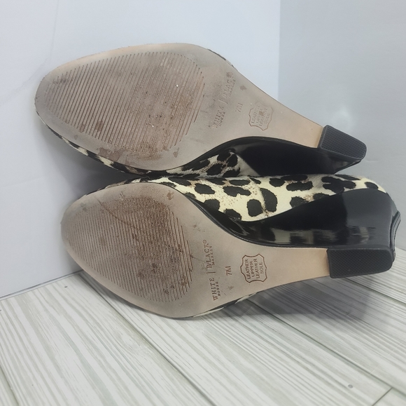 White house black market willow leapard print wedge size 7 - Picture 7 of 9